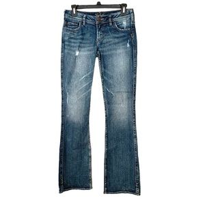 Silver Twisted Bootcut Jeans
